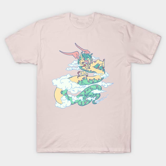 Desert Air Dragon - Oriental Style T-Shirt by KikoeART